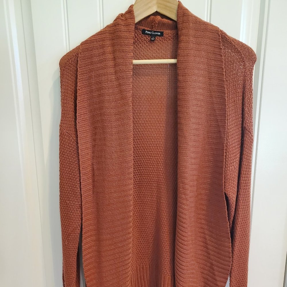 Burnt Orange Knit Cardigan